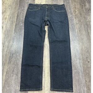 Levis 541 Jeans Mens 38x32 Blue Athletic Tapered Medium Wash Stretch Dark Denim